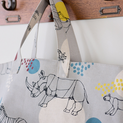 ＋HAyU fabric | African animals 非洲動物 | cotton linen printed canvas 棉麻