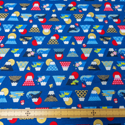 Japan | hot stamping fuji  燙金富士山圖案 | cotton printed sheeting