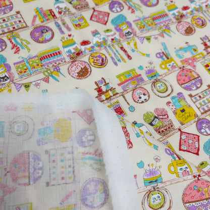 Japan | cat sewing workshop 貓貓車縫工作室 | cotton printed sheeting 純棉