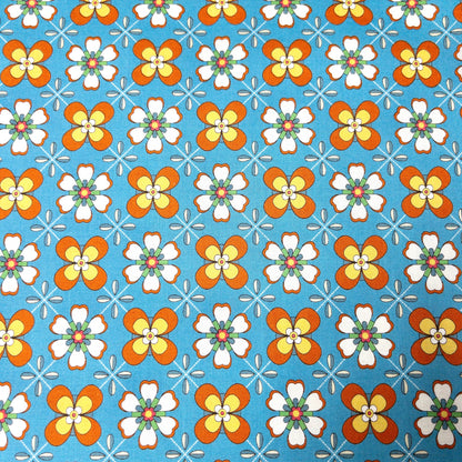 Japan | vintage retro flower pattern 復古花圖案 | cotton printed sheeting 純棉