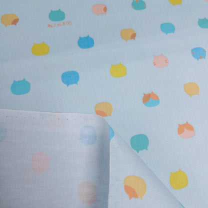Japan | 「ねこたま」cat heads 彩色小貓頭 | cotton printed oxford 純棉