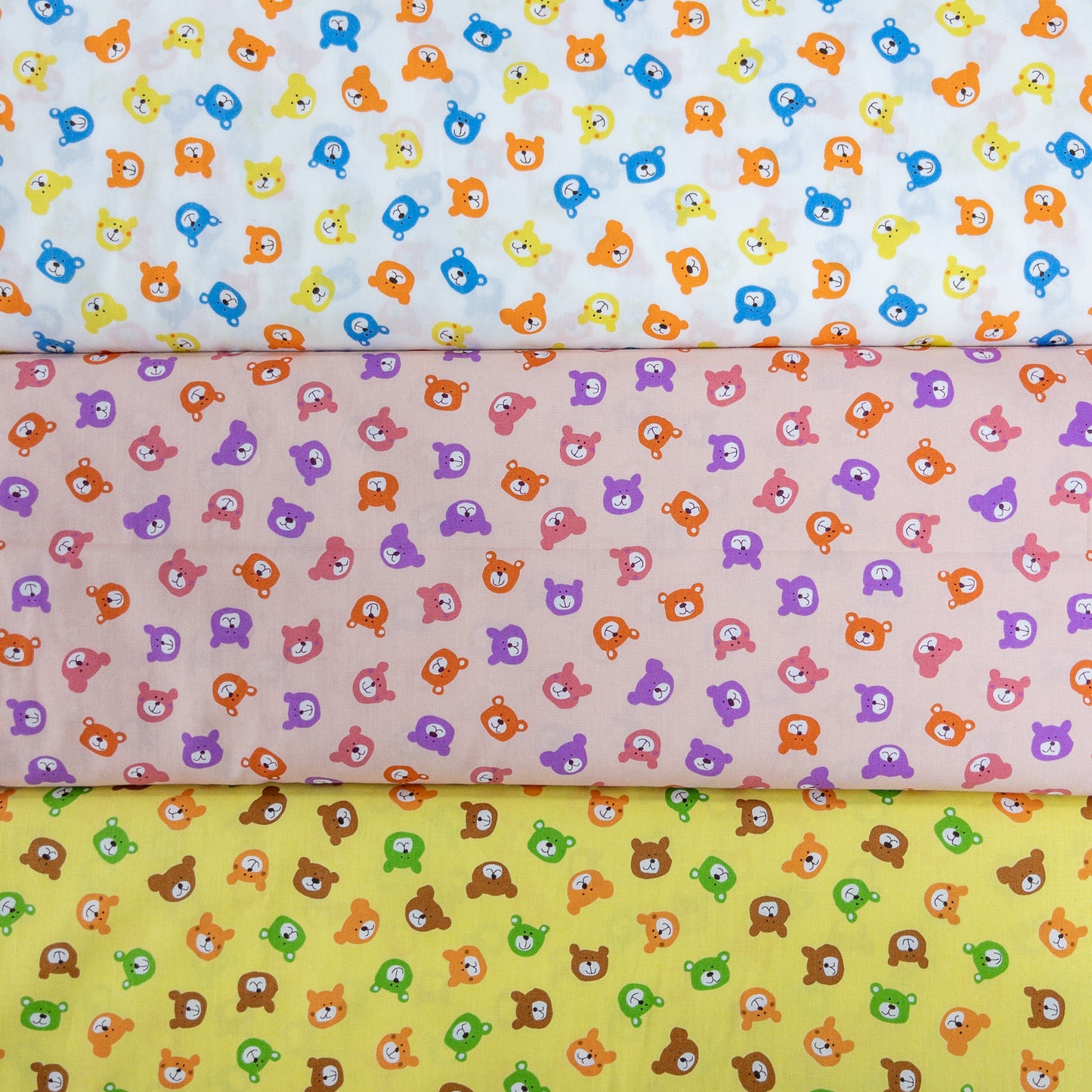 Japan | teddy bear head熊仔頭 | cotton printed board 純棉