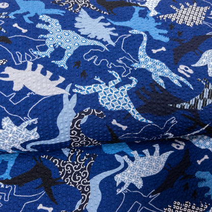 Japan | japanese dinosaurs 和風紋恐龍 | cotton seer sucker 泡泡棉浴衣布