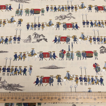 Japan | 江戶武士 | cotton printed dobby 竹節純棉
