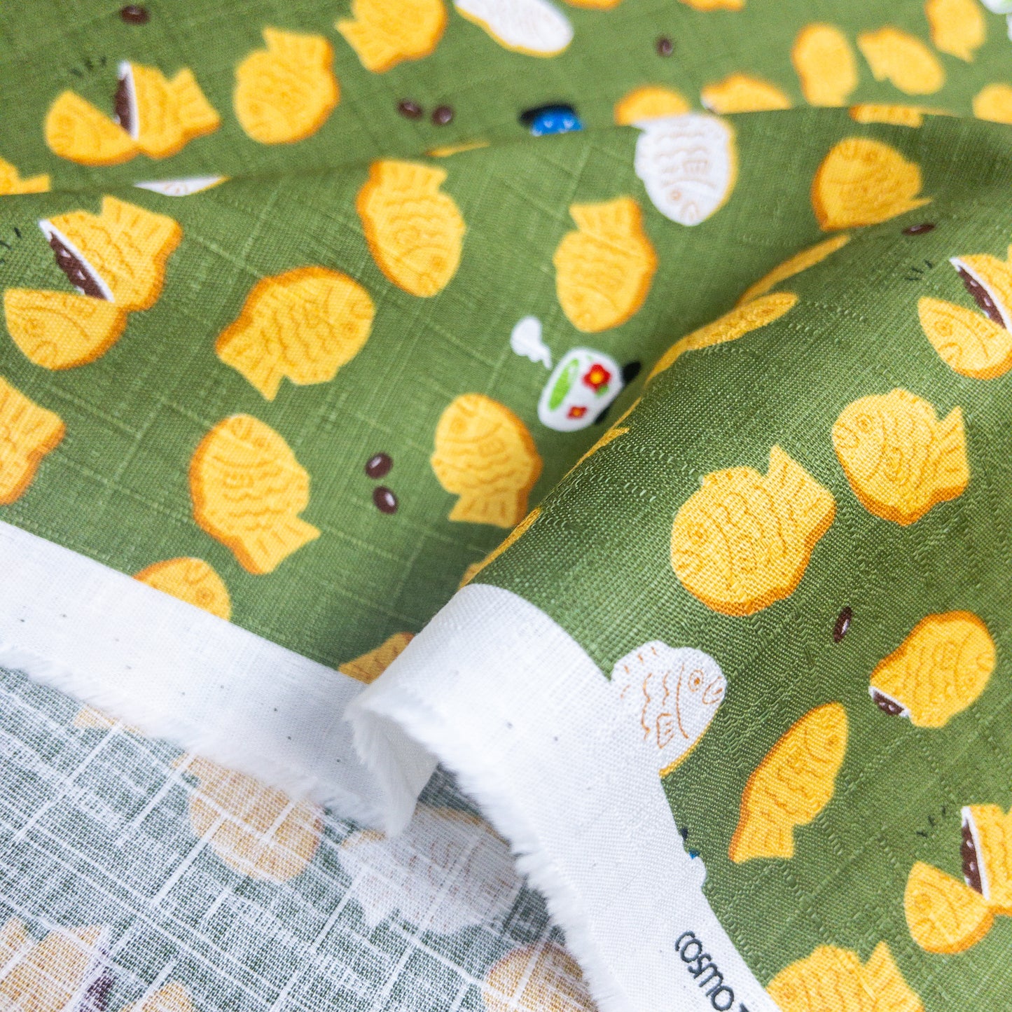 Japan | taiyaki 紅豆鯛魚燒 | cotton printed dobby 竹節棉