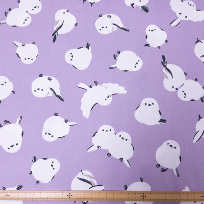 Japan | long-tailed tit dots 北海道小鳥「雪之妖精」| cotton printed oxford 純棉