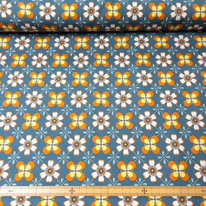Japan | vintage retro flower pattern 復古花圖案 | cotton printed sheeting 純棉