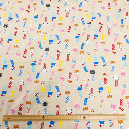 Japan | wind chimes 動物風鈴 | cotton printed dobby 竹節棉