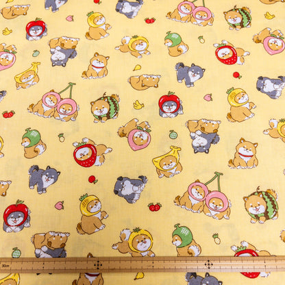 Japan | yellow shiba 柴犬小黃 | cotton printed sheeting 純棉