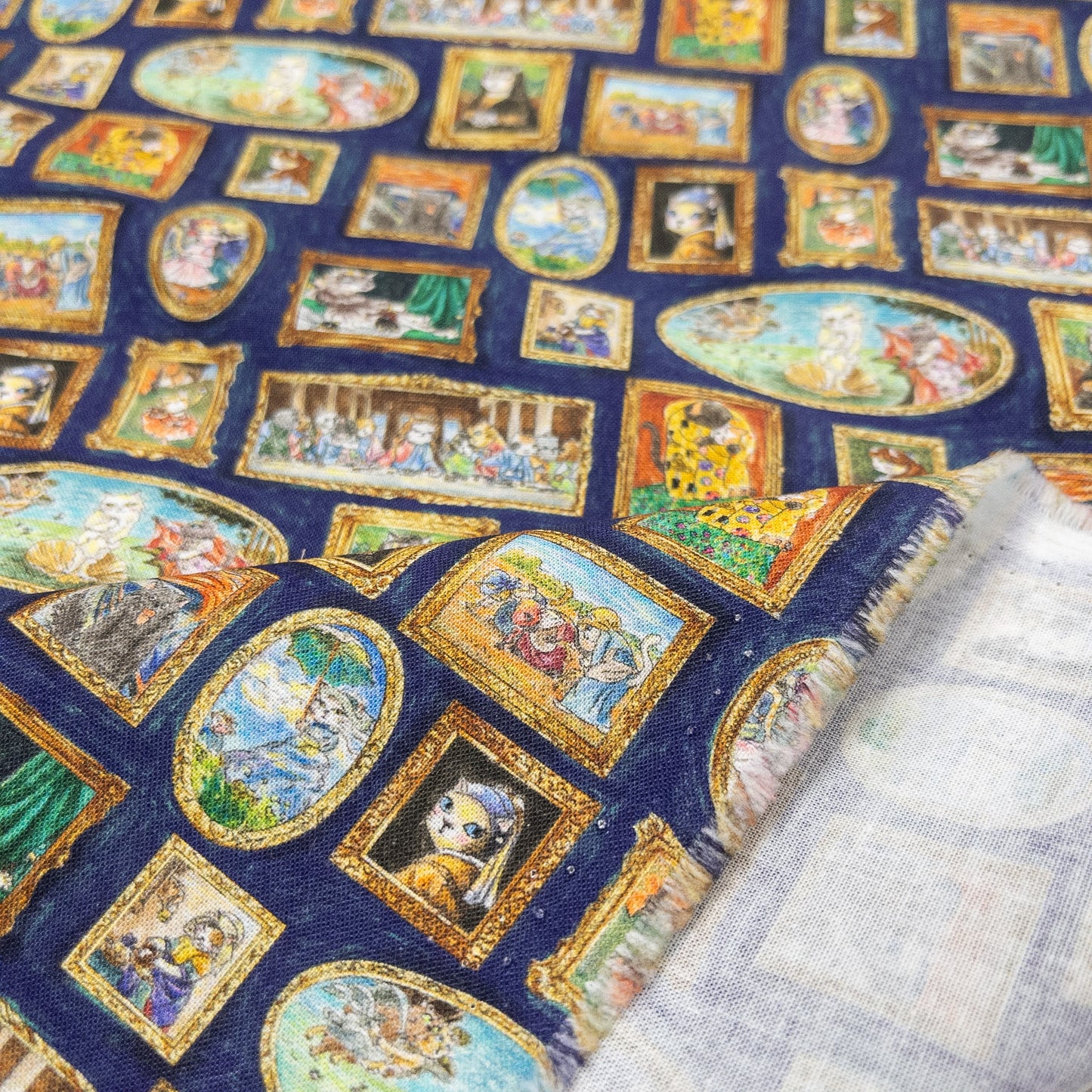 Japan | Mini! 『Hoyoka』Cats Art Museum 迷你版貓貓名畫 | cotton printed sheeting 純棉