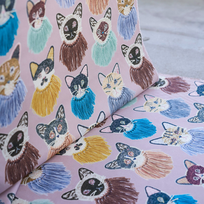 Kari Ishikawa | we are cats | cotton printed sheeting 純棉