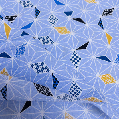 Japan | asanoha 藍色麻之葉 | cotton seer sucker 泡泡棉浴衣布
