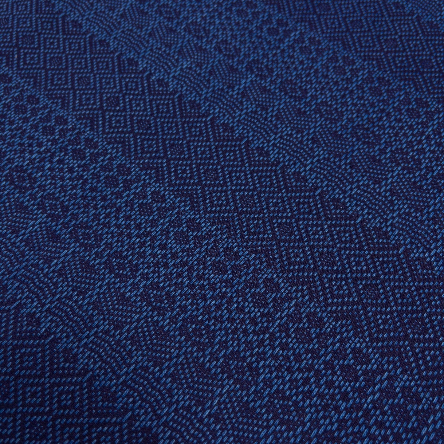 Japan |  Indigo Asagi Sashiko rhombus  | Sashiko-ori 刺子織