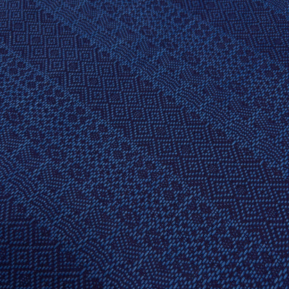 Japan |  Indigo Asagi Sashiko rhombus  | Sashiko-ori 刺子織