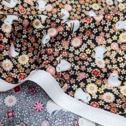 Quilt Gate | Foil-stamped long tailed tit 燙金雪之妖精 | cotton printed sheeting 純棉