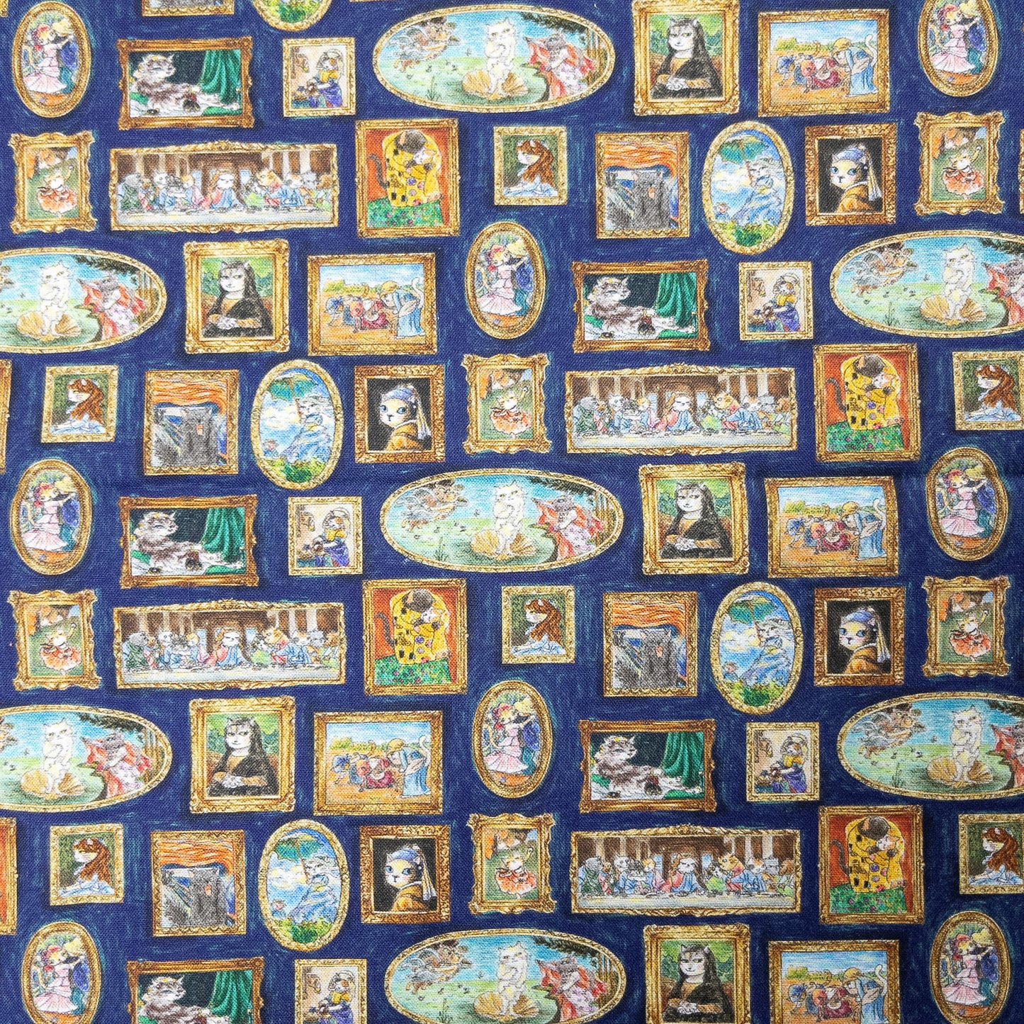 Japan | Mini! 『Hoyoka』Cats Art Museum 迷你版貓貓名畫 | cotton printed sheeting 純棉