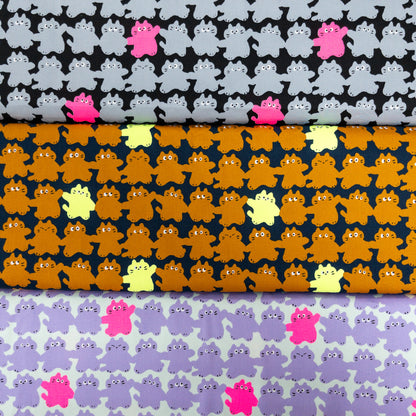 Japan | calico cat hand in hand 貓貓手拉手 | cotton printed oxford 純棉