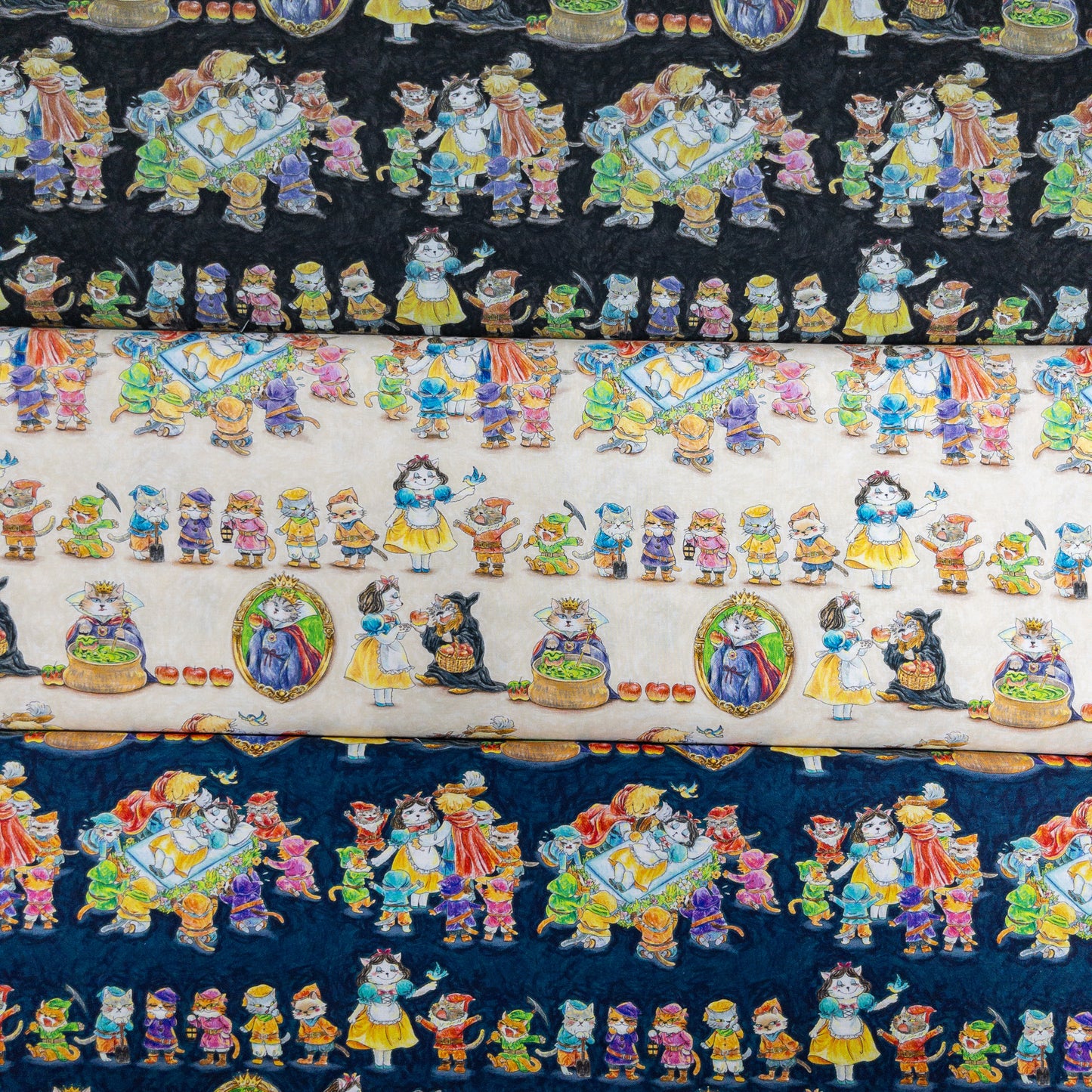 Japan | 『Hoyoka』Snow White Cats 白雪貓貓 | cotton printed sheeting 純棉