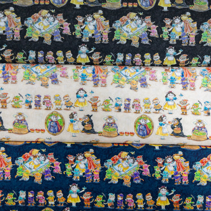 Japan | 『Hoyoka』Snow White Cats 白雪貓貓 | cotton printed sheeting 純棉