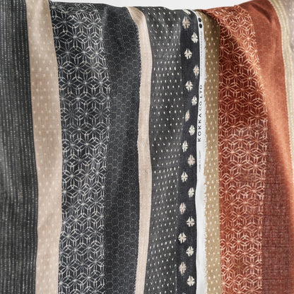 Japan | 和風間條拼布風格 | cotton printed dobby 竹節棉