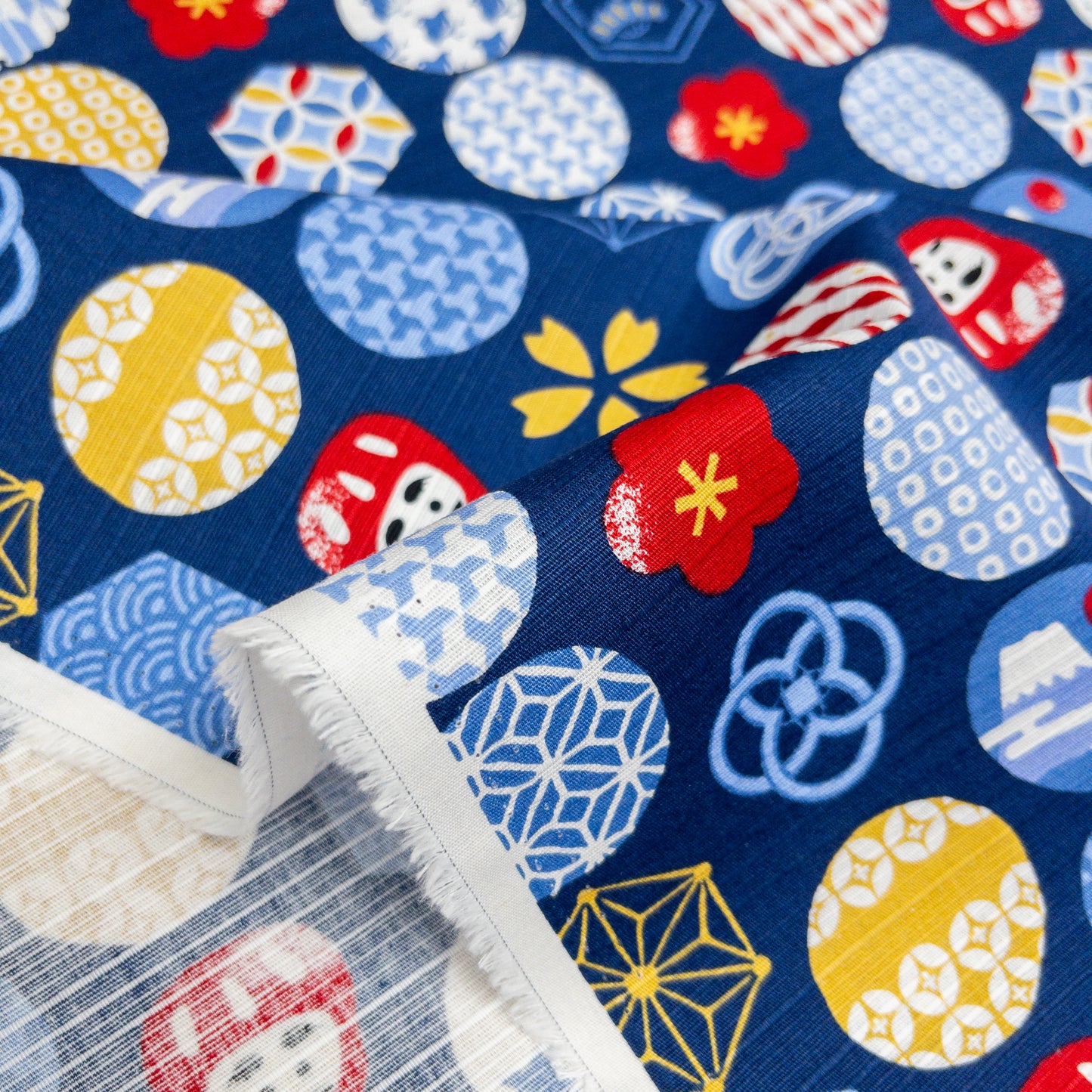 Japan | dots circle japanese pattern 圓形和風圖案 | cotton printed dobby 竹節純棉