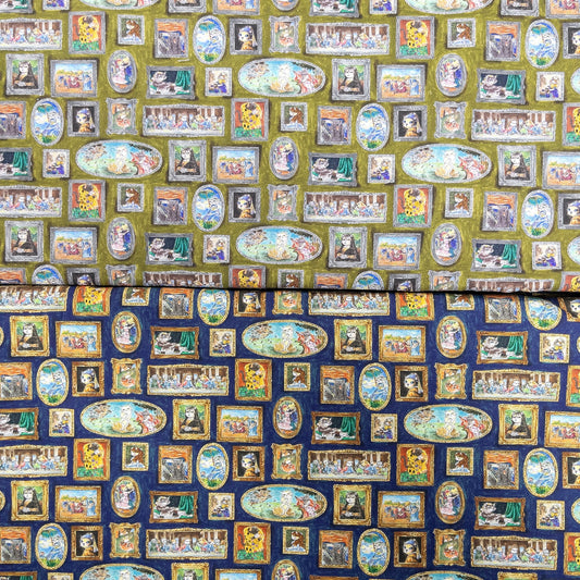 Japan | Mini! 『Hoyoka』Cats Art Museum 迷你版貓貓名畫 | cotton printed sheeting 純棉