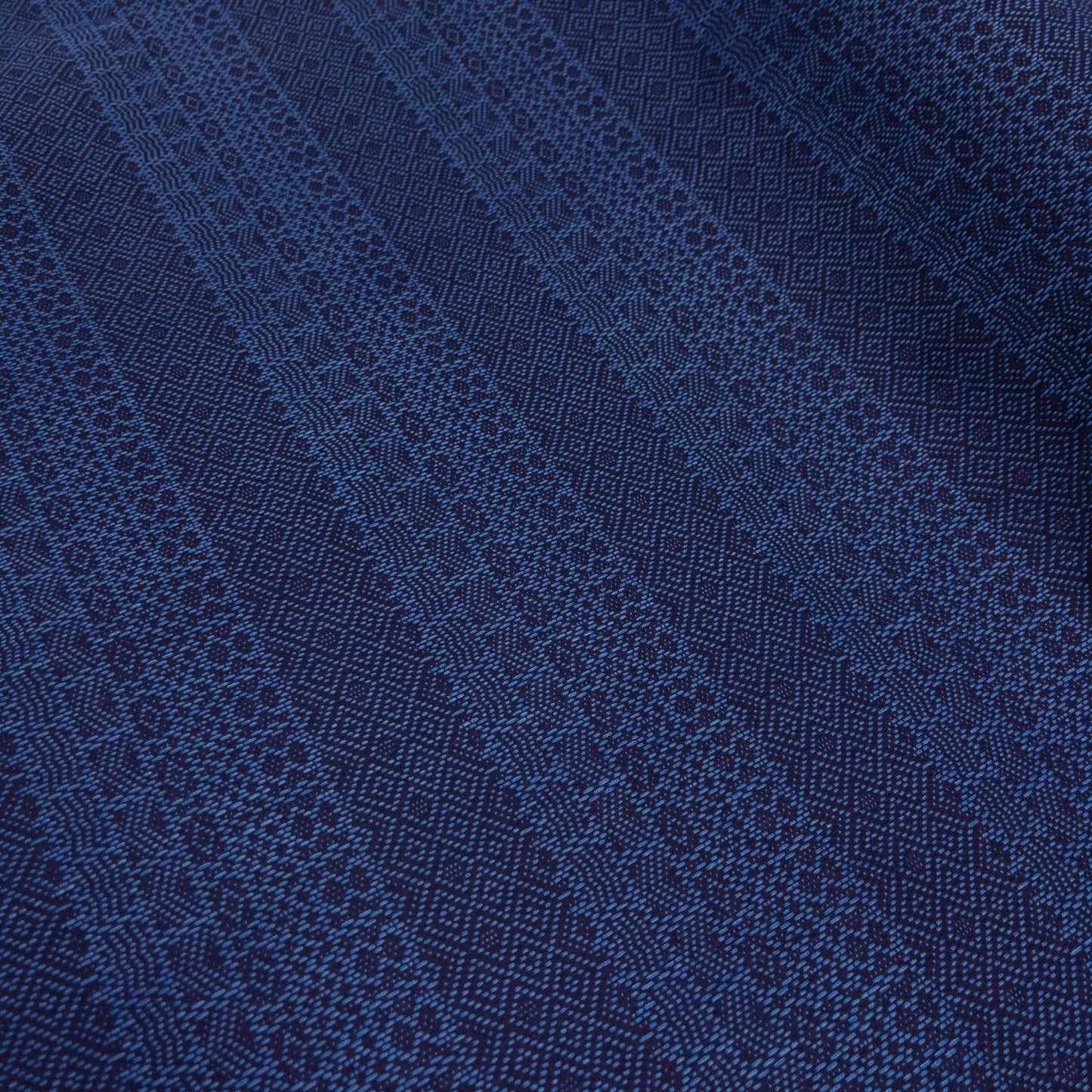 Japan |  Indigo Asagi Sashiko rhombus  | Sashiko-ori 刺子織