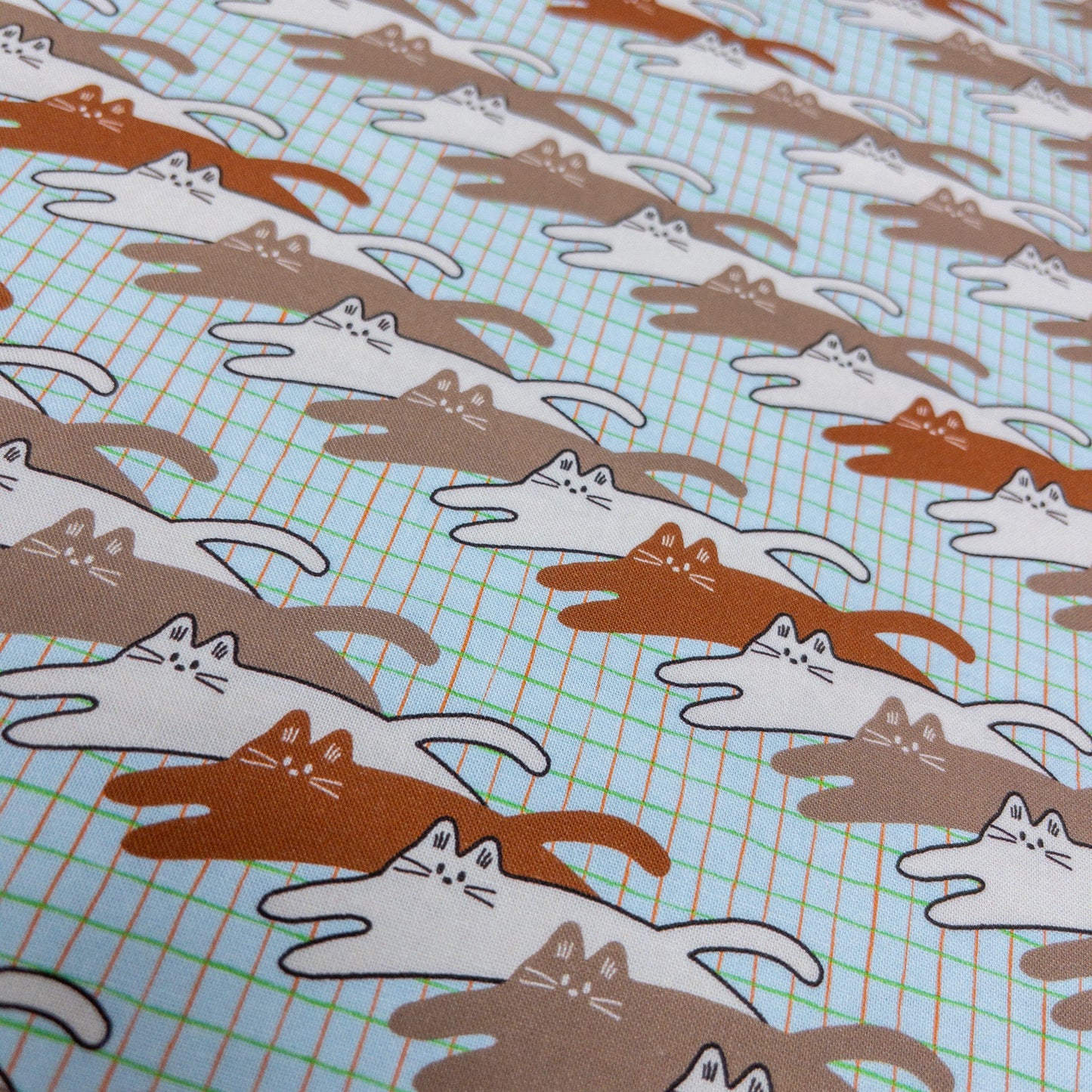 nora. | disco cat 電子貓貓 | cotton printed sheeting 純棉