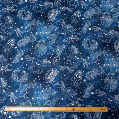 USA | zodiacs 星座夜空 | OEKO-TEX® Standard 100 cotton printed sheeting 純棉