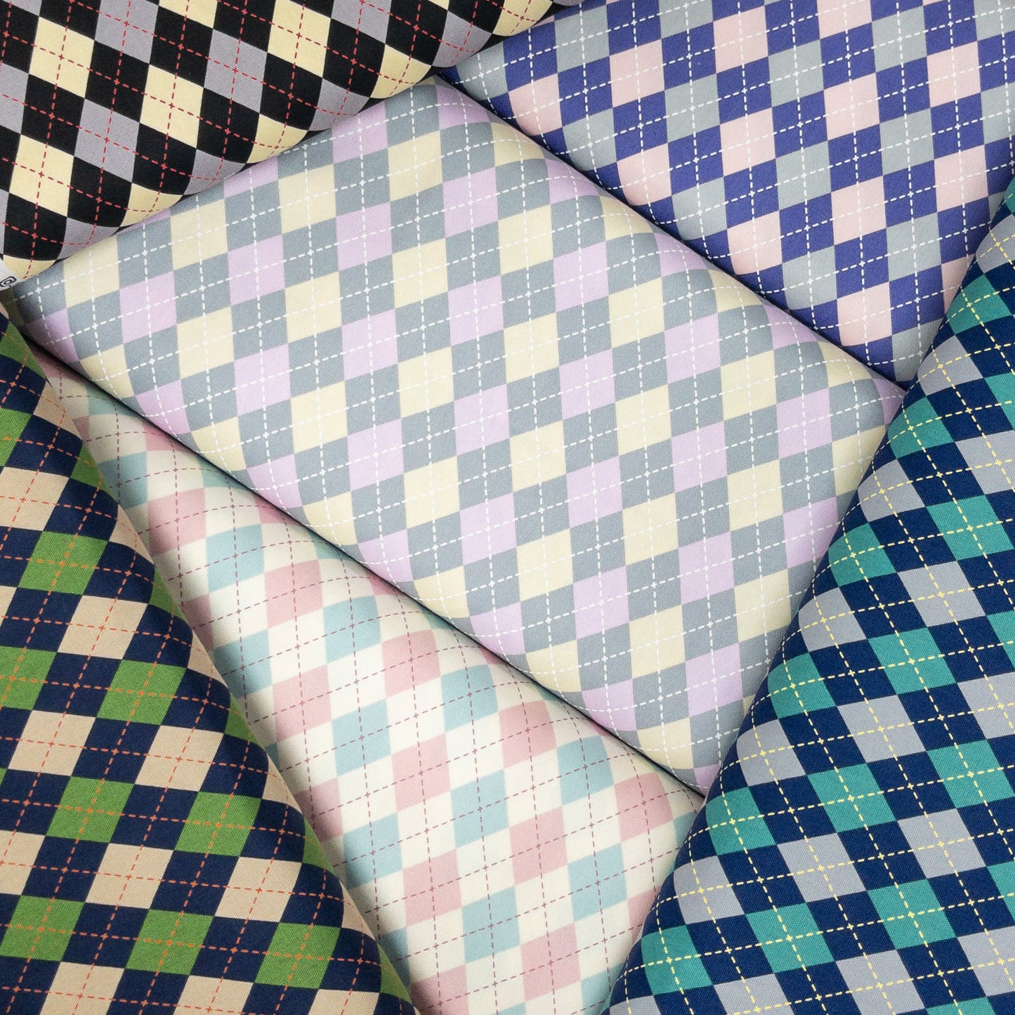 Japan | argyle pattern 菱形拼格 | cotton printed oxford 純棉