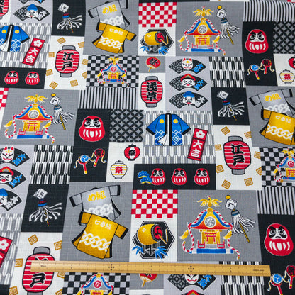 Japan | asakusa festival 淺草祭典 | cotton printed dobby 竹節純棉