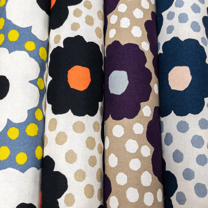 Kobayashi | Nordic Polka Dot Floral 北歐波點大花 | cotton linen 棉麻