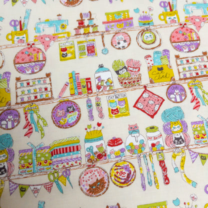 Japan | cat sewing workshop 貓貓車縫工作室 | cotton printed sheeting 純棉