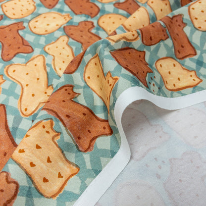 Japan | SAKAMOTO AKO 貓貓餅乾 - OYATSU | cotton printed oxford 純棉