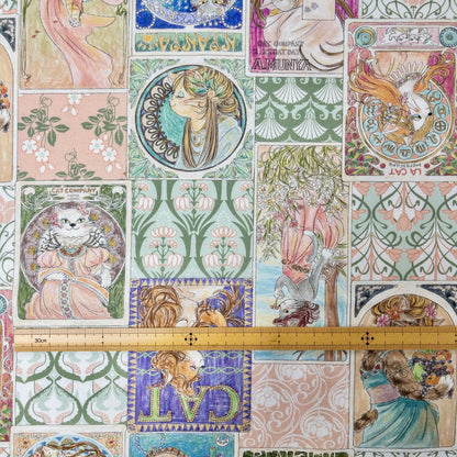 Japan | 『Hoyoka』Art Cats新藝術風格貓貓 | cotton printed sheeting 純棉