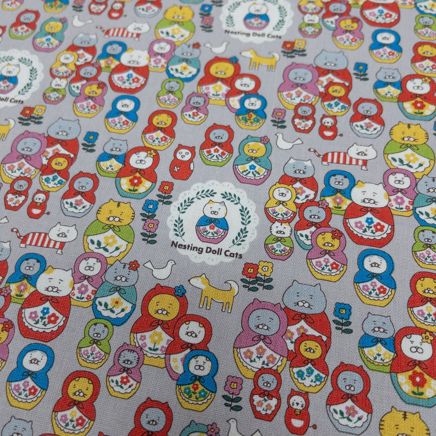 Kobayashi | Nesting Doll cats 俄羅斯貓貓 | cotton canvas 純棉
