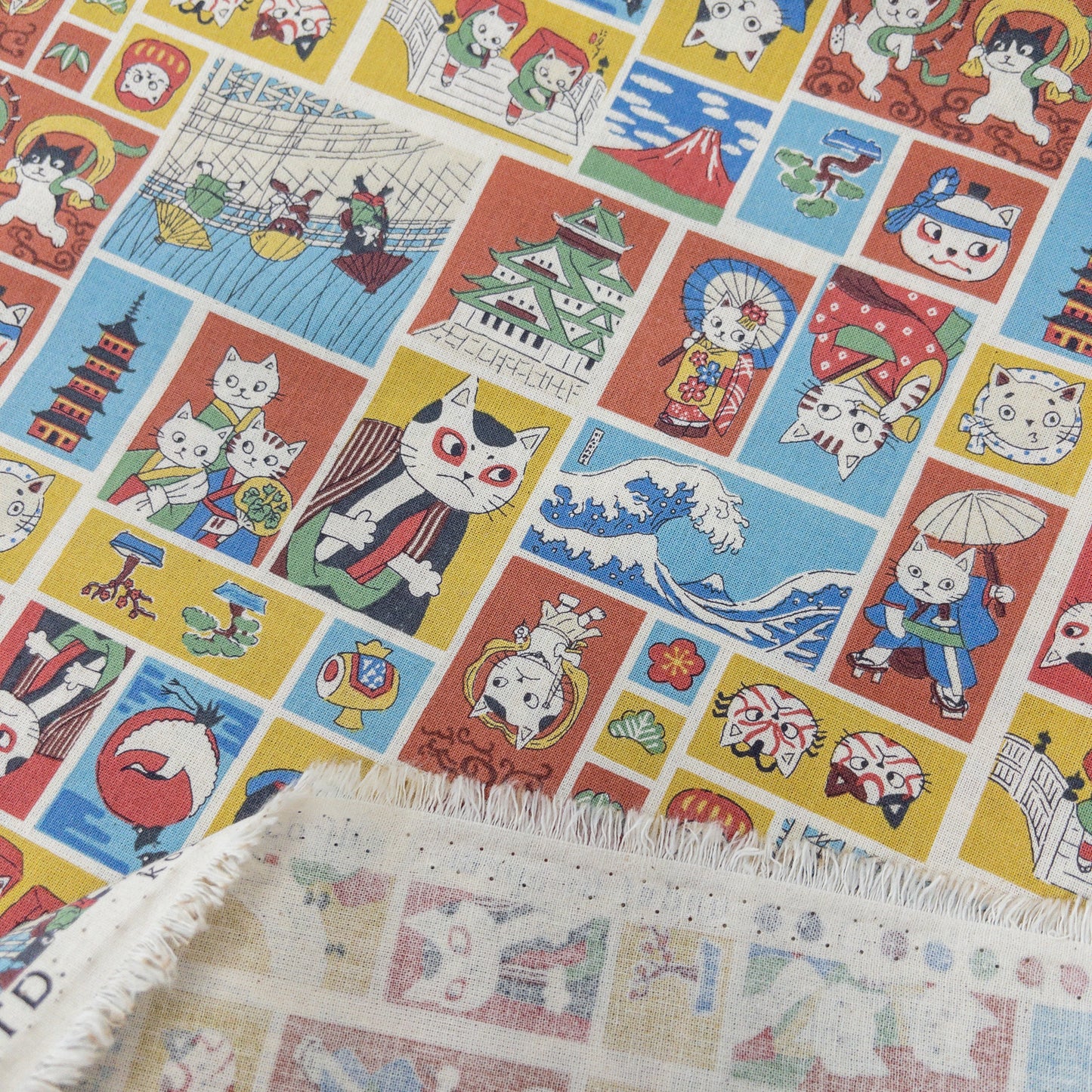Japan | japanese cats 江戸浮世繪貓 | cotton linen canvas 棉麻