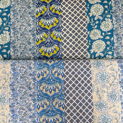 Japan | flowers 直條花紋拼圖 | cotton printed cloth 純棉