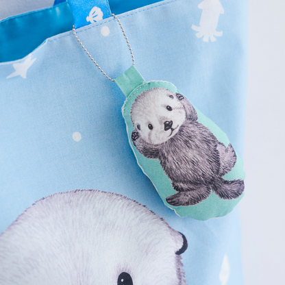 Animania 水獺圖案定位布 | cotton printed sheeting panel 純棉