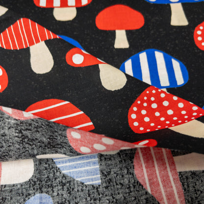 Japan | cute mushroom 蘑菇圖案 | cotton printed shirting 純棉