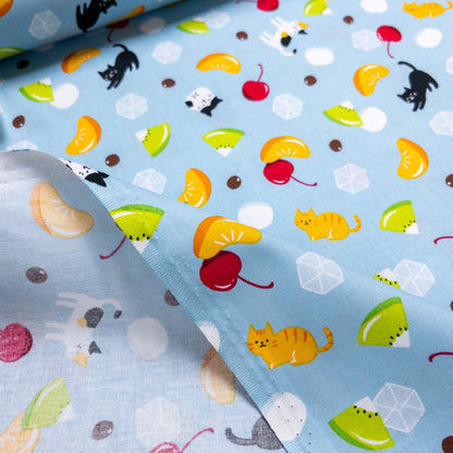 Japan | fruit cat 水果貓貓 | cotton printed sheeting 純棉
