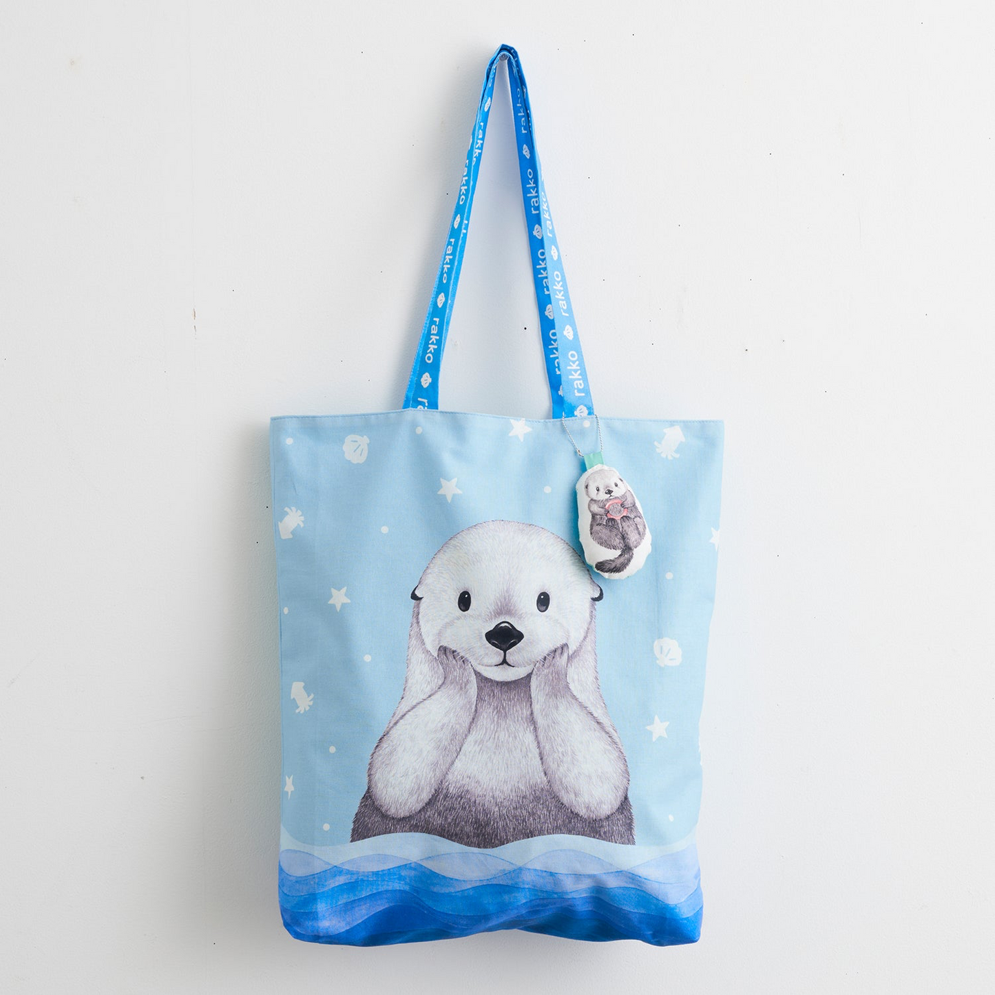 Animania 水獺圖案定位布 | cotton printed sheeting panel 純棉