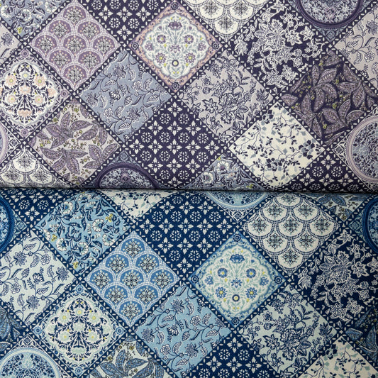 Japan | argyle pattern 菱形花磚 | cotton printed shirting 純棉