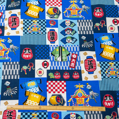Japan | asakusa festival 淺草祭典 | cotton printed dobby 竹節純棉