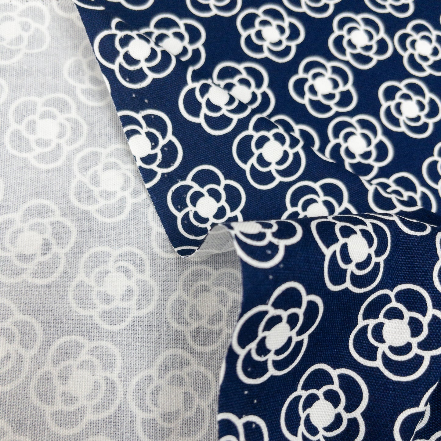 Japan | little white camellia 白色小山茶花 | cotton printed oxford 純棉