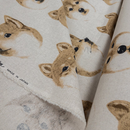 Kobayashi | Shiba emoji face 柴犬表情包 | cotton linen 棉麻