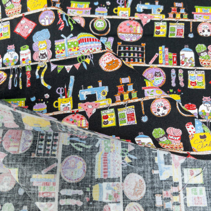 Japan | cat sewing workshop 貓貓車縫工作室 | cotton printed sheeting 純棉