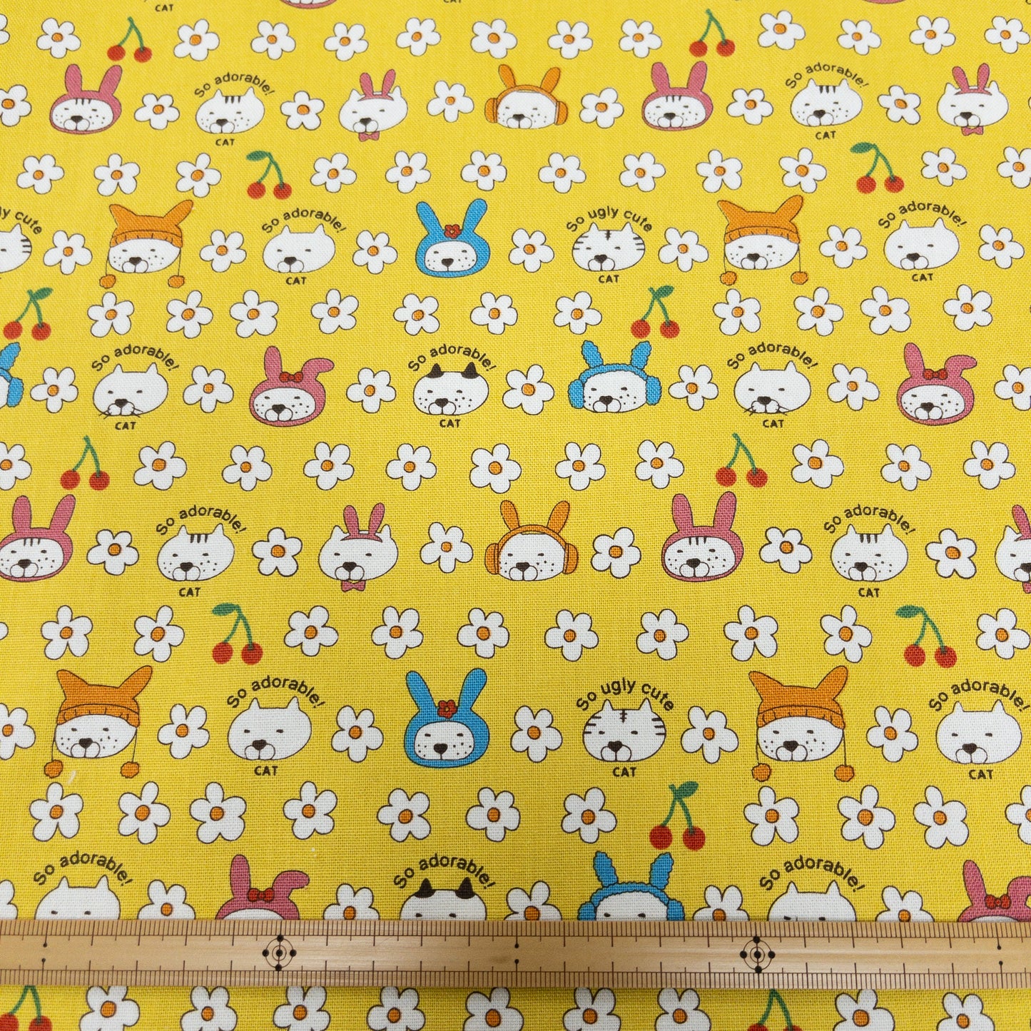 Kobayashi | floral cats with hat花和帶帽貓貓 | cotton printed canvas 純棉