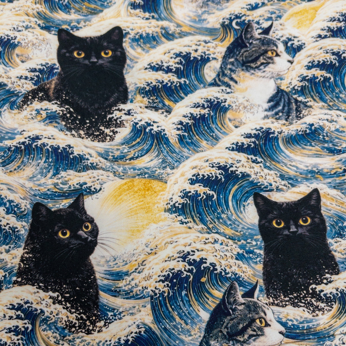 Taiwan | 波浪黑貓 black cats | cotton 純棉