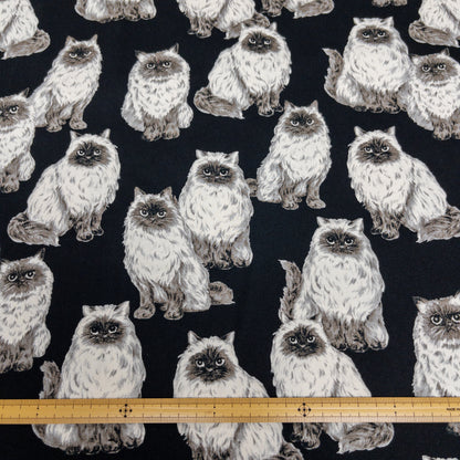 Japan | Siamese cat 暹羅貓 | cotton printed sheeting
